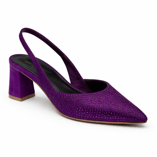 Rogue Slingback Heels - Purple
