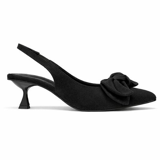 TIE KNOT HEEL - BLACK