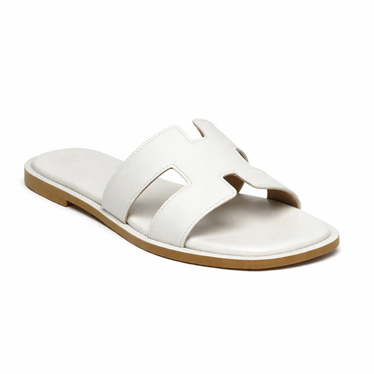 HELLEN FLAT SLIPPER - WHITE