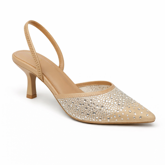 VOGUE CLASSY SLINGBACK HEEL - BEIGE