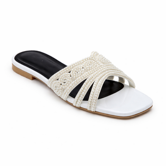 BREEZE BOUND FLAT SLIPPER - WHITE