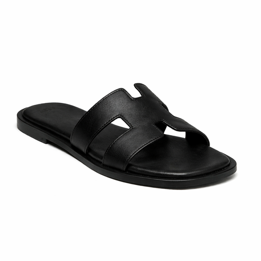 HELLEN FLAT SLIPPER - BLACK