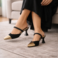 EVELINE PREMIUM MULE - BLACK AND GOLDEN