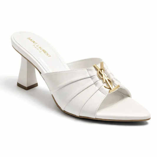 Bella Embellished Heels - White