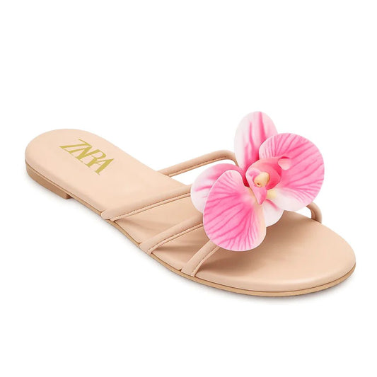 Grace Floral Flats - Pink