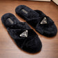 Cozy Luxe Fur Slides