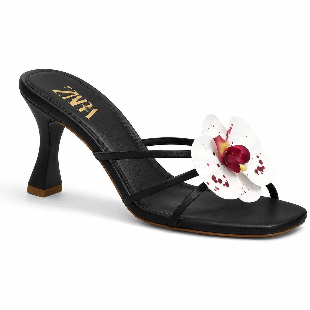 ORCHID BLOOM SANDAL - BLACK