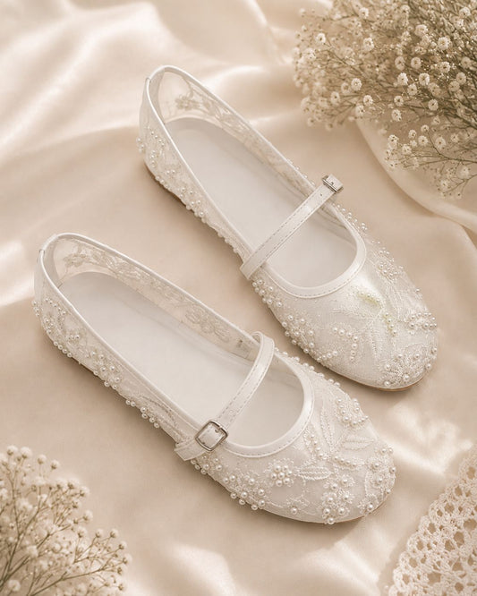 PEARL BLOSSOM PUMPS - FAWN